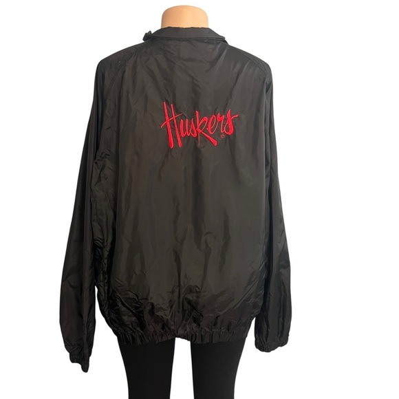 Logo Athletic Nebraska Cornhuskers Black Windbreaker Jacket - Picture 7 of 10